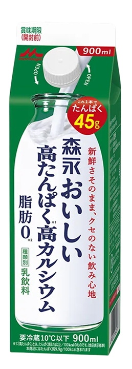 森永 おいしい 高たんぱく高カルシウム パッケージ